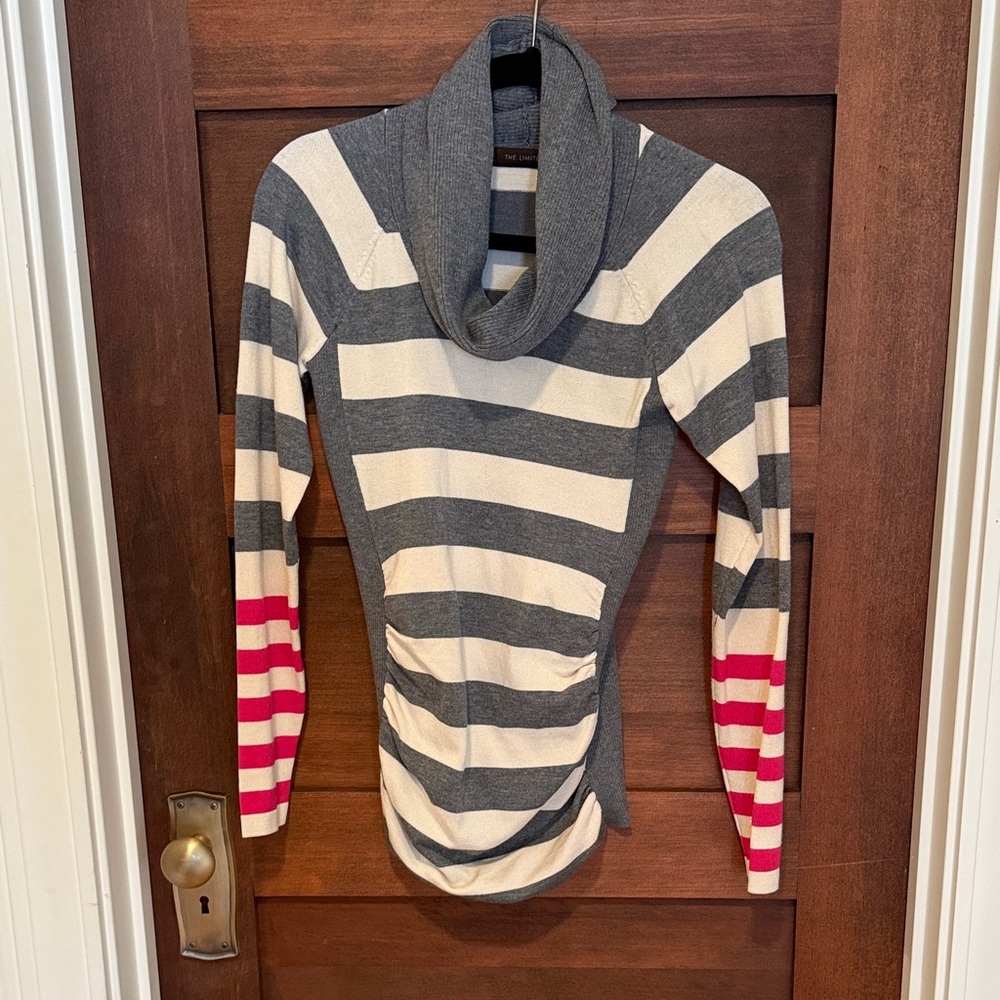 The Limited Cowl Neck Sweater with Side Ruching